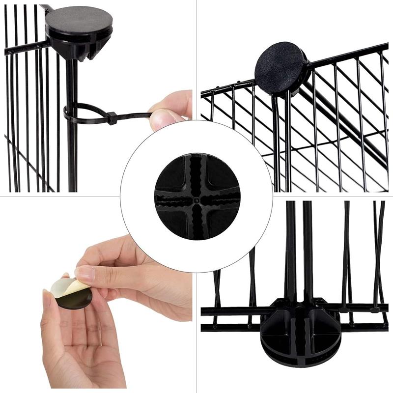 Metal Pen with Door for Small Animals Foldable Cage Run
