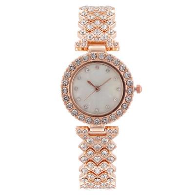 Full Diamond Fashion Shell Dial Women's Bracelet Watch
