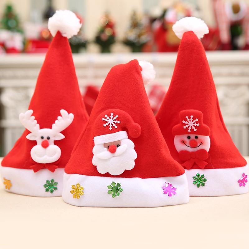 Kids Charming Christmas Hat Featuring Cute Cartoon Decorations Ideal For Parties Holiday