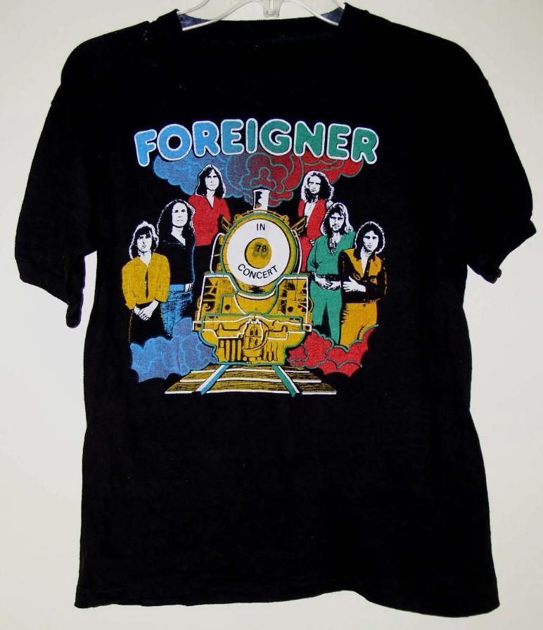Vtg Foreigner Music Tour Concert Cotton Black S-5XL Unisex Shirt TR615 Unisex T-Shirt XXL