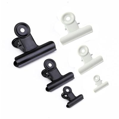 Colorful 50mm Black Metal Round Head Stationery Clip