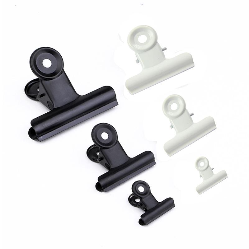 Colorful 50mm Black Metal Round Head Stationery Clip