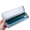 For Kids Metal Single Layer Student Silver Stationery Box Pencil Box Pencil Storage Box Pencil Case