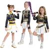 Kpop Hunters Kostým pro Cosplay na jeviště pro Děti Dívky Anime Hunters Cosplay Outfit Paruka Oblek Kostým pro Halloweenovou Párty Roleplay