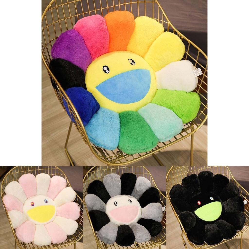 Colorful Takashi Murakami Rainbow Flower Pillow Plush Soft Toy For Kids And Collectors
