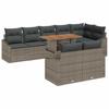 Garden Sofa Set with Cushions 9 Pcs Grey and Brown