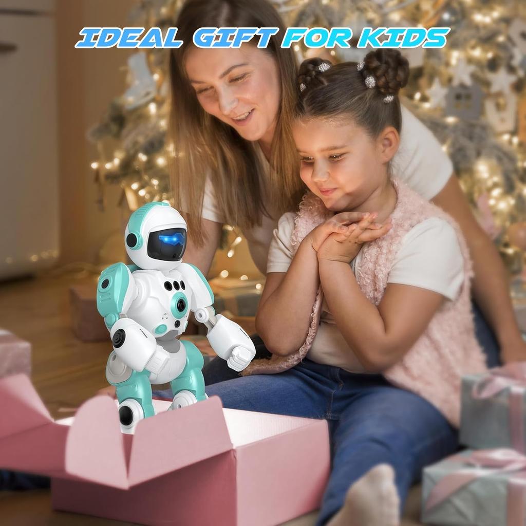SIMREX Kids Robot Toys, Remote Control Robot, Programmable Robot with Recorded Voice Music Dance Gesture Control, Gift for Toddler Boys and Girls