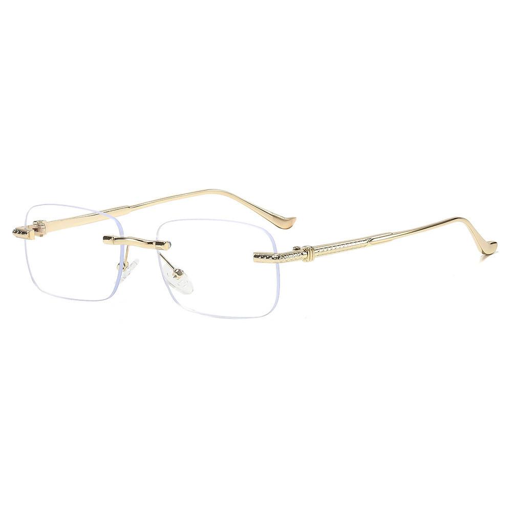 Fashion Unisex Square Metal Sunglasses With Uv400 Protection For Outdoor Activities