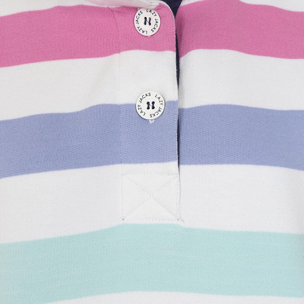 Lazy Jacks Womens/Ladies Button Neck Sweatshirt