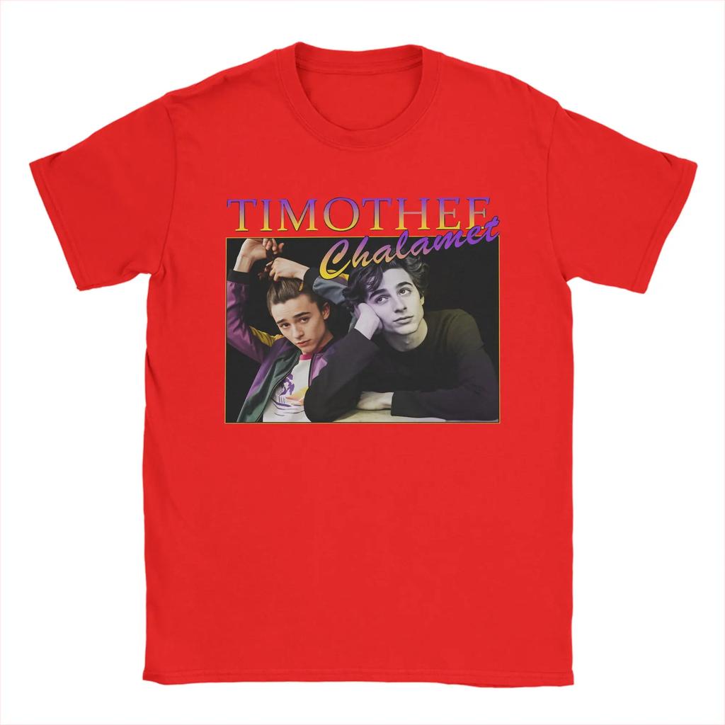 Timothee Chalamet American Actor T-Shirt Harajuku T-Shirts Couple Cotton O-Neck Oversize Top Tees Short Sleeve Y2K Funny Tops