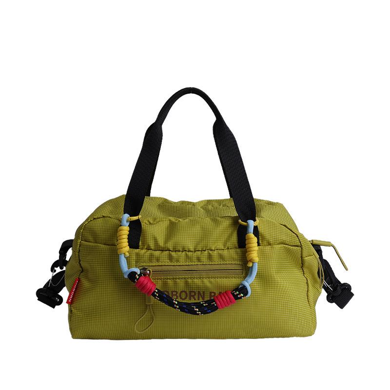 Простая легкая сумка для боулинга, для отдыха, с регулируемым ремнем, нейлоновая сумка через плечо, большая вместимость, повседневные женские сумки, для улицы зелёный