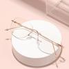 Men's & Women's Rimless Oval Photochromic Myopia Glasses Ultra-Light Fashion Blue Light Blocking Minus Diopter Eyeglasses