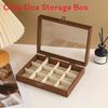 Walnut Jewelry Box With Multiple Compartments For Earrings Necklaces And Rings Gift For Women