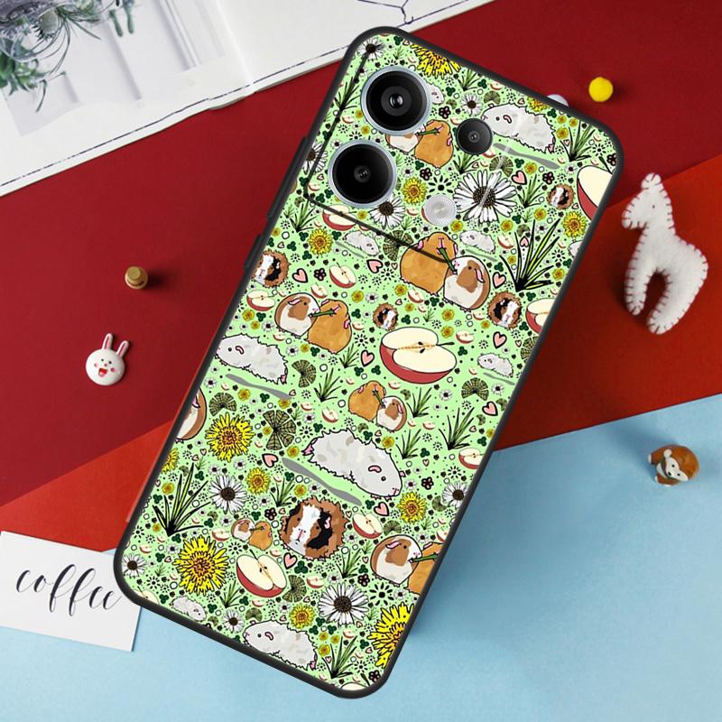 Cute Cartoon Guinea Pig Case For Xiaomi Redmi Note 13 Pro 14 12 11 10 15 Pro Plus Redmi 10C 12C 13C 14C 15C 15 Cover