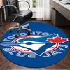 Toronto Jays Round Rug for Livingroom,Bedroom, Palyroom, Chair Rug, Area rug, Circle Carpet, Large Size Fan Christmas gift