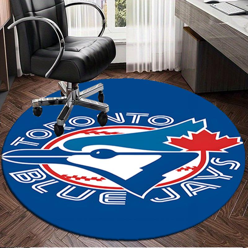 Toronto Jays Round Rug for Livingroom,Bedroom, Palyroom, Chair Rug, Area rug, Circle Carpet, Large Size Fan Christmas gift
