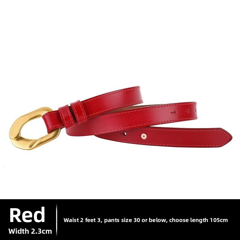 Leather Belt Waist With Metal Buckle And Stylish Flowing Design For Outfits