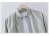 Men's White Long-Sleeve Linen Shirt - Casual Spring/Summer Lapel Style