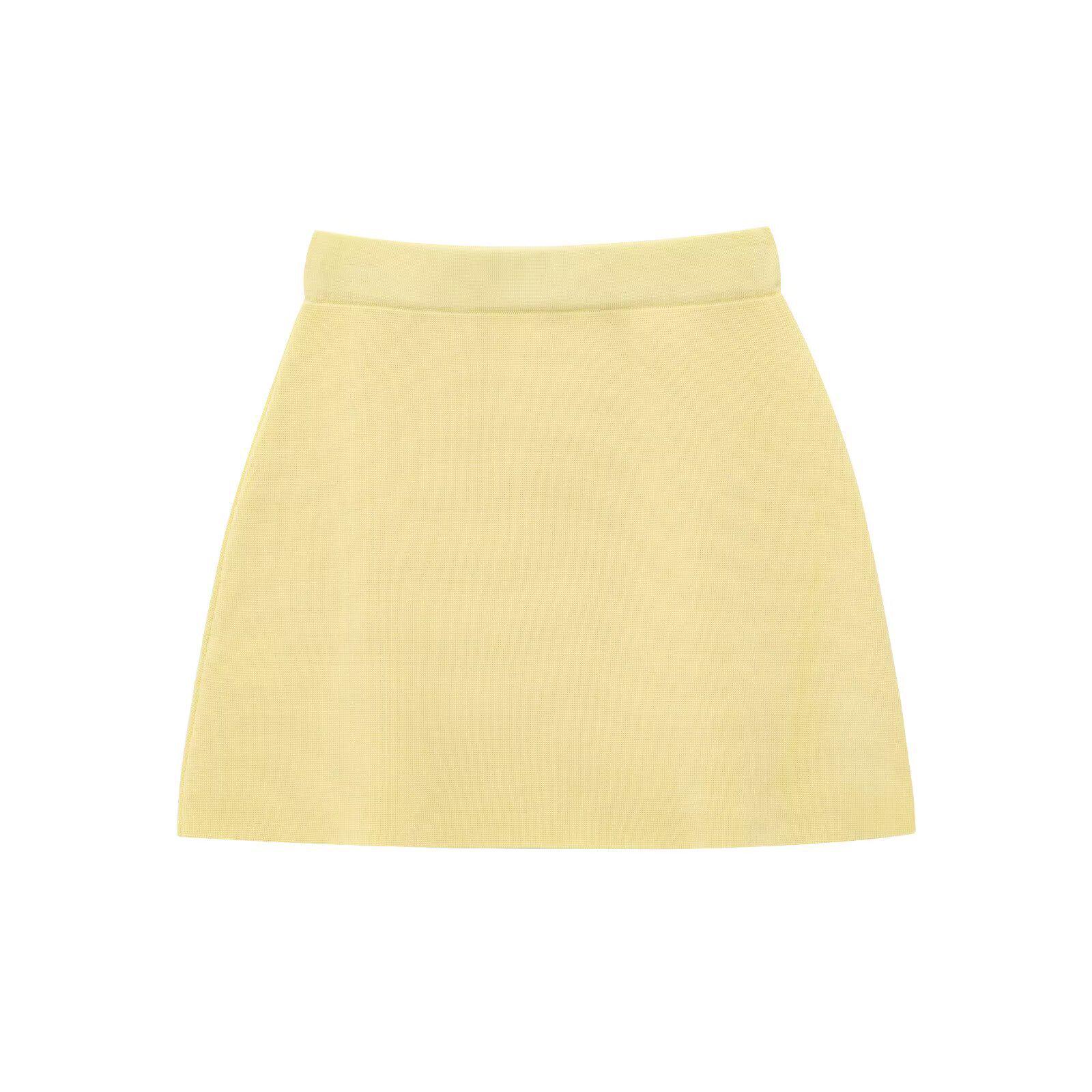 

European-Style Women s Short-Sleeve Knit Top & Mini Skirt Set L