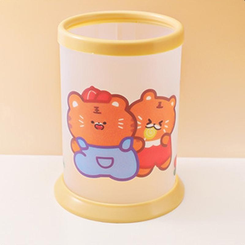 Kawaii Pen Holder Desktop Organizer  Cute Bear Bunny Stationery Cosmetics Storage Box