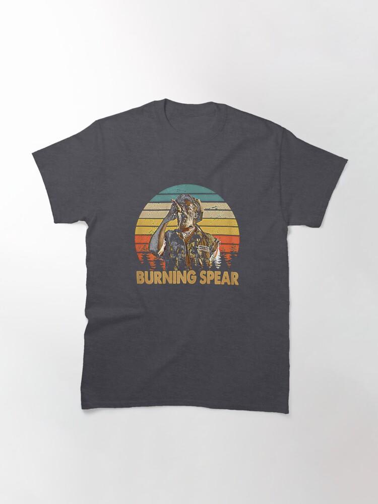 Burning Spear Retro Burning Art Spear Music Jamaican Singers Classic T-Shirt