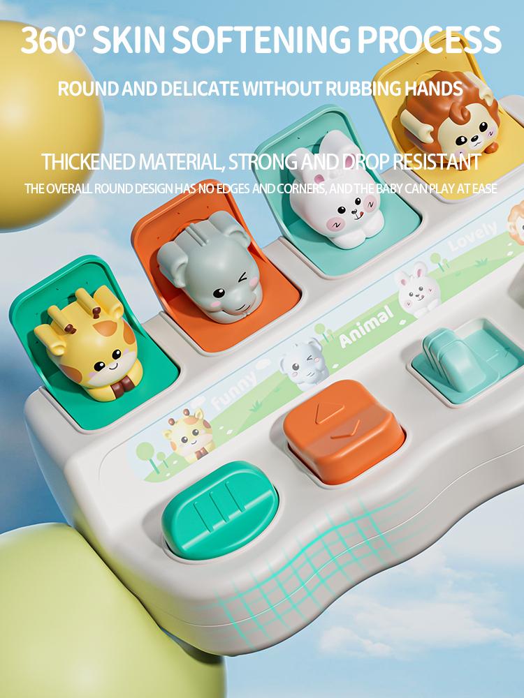 Montessori Pop up Animal Toys and Learning Boxes - Enhance Logic and MotorSkills.Suitable for Children's Birthday Gifts