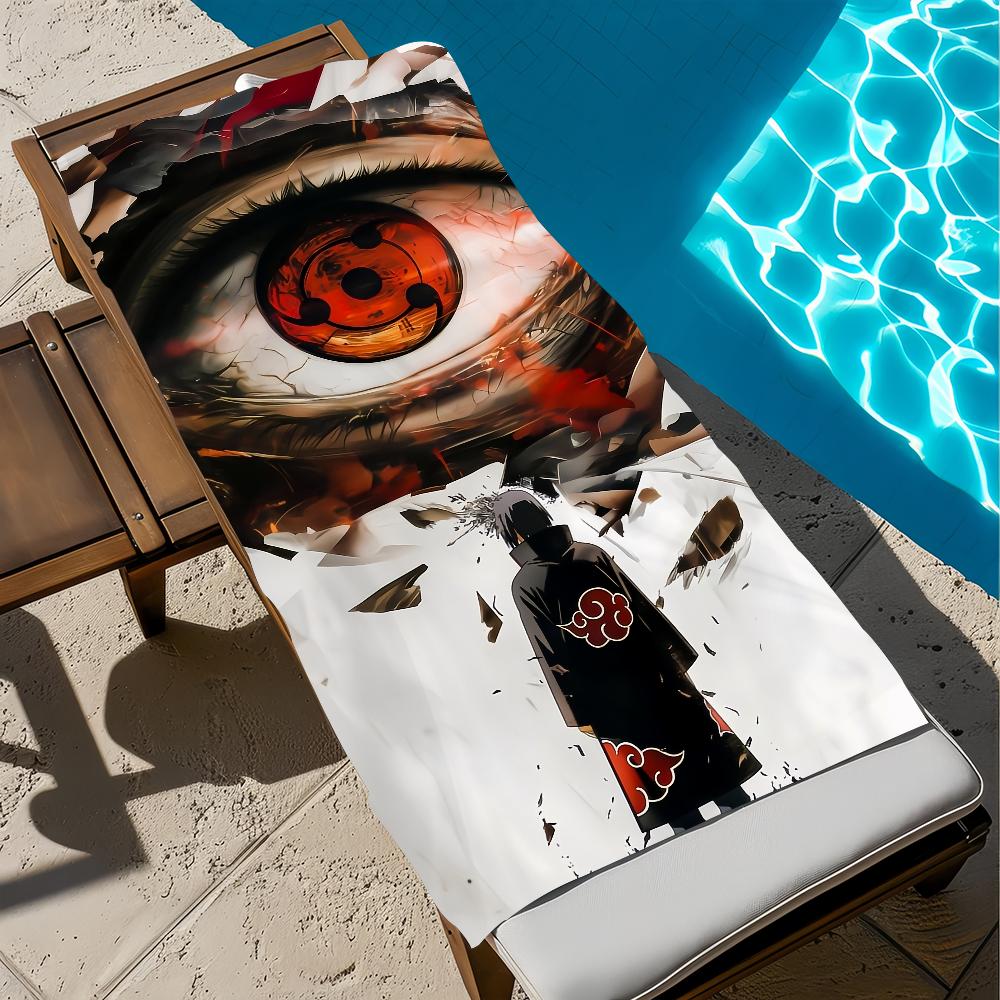 N-nARUT-oO Annime I-ltachi U-uchiha Towel Large Quick-Drying Microfiber Soft Beach Towel for Travel Fitness Sauna Bathing Campin