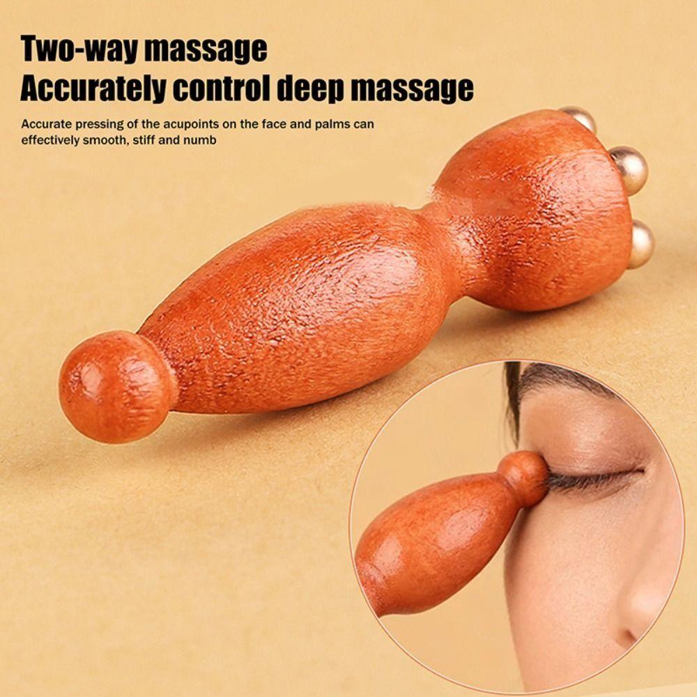 Lotus Pod Eye Massager Roller 5 Teeth Eye Scraping Tendon Stick  for Relieve Facial Fatigue