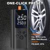 150PSI Cordless Tire Inflator Portable Tire Inflator, 150PSI Cordless Air Compressor with Digital Gauge & LED Light, USB Rechargeable, Fast Inflation