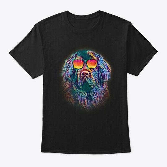 Newfoundland Neon Dog Sunglasses An Error T-Shirt Made In the USA Size S To 5XL