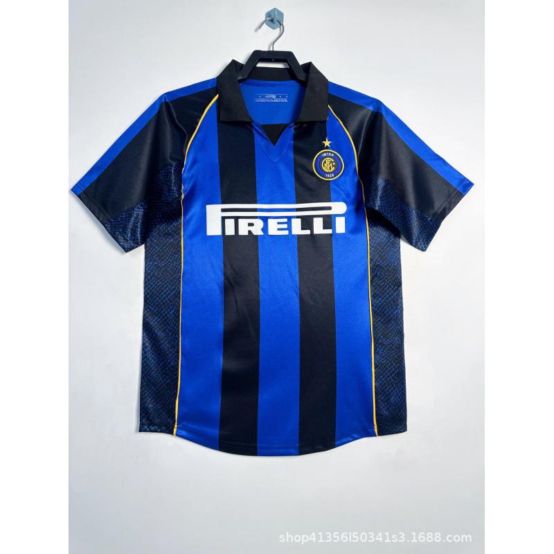 0809 Classic Retro Inter Jersey Home and Away Short-sleeved No. 22 Milito Champions League Serie A Club Football Jersey
