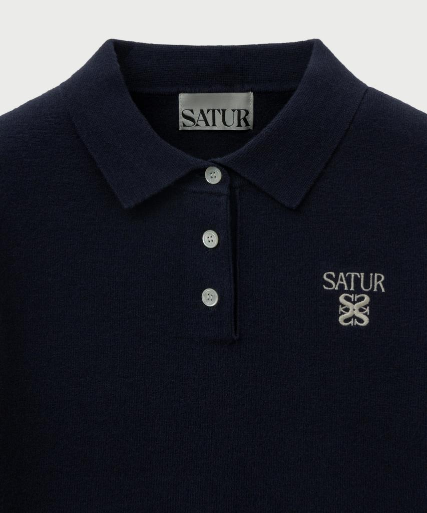 Seteo (W) Basic Polo Knit Navy