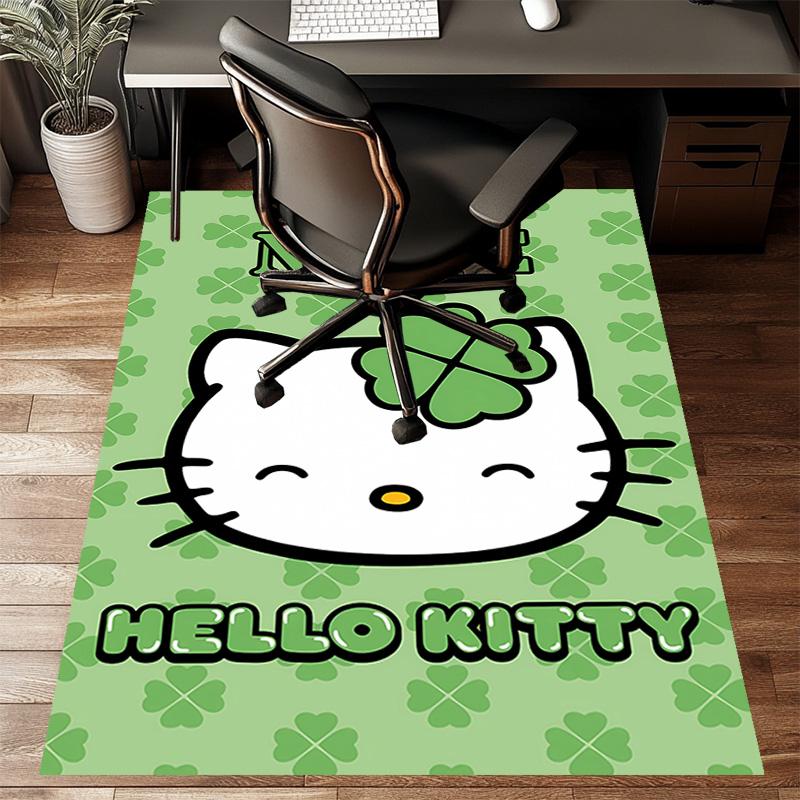 Custom HelloKitty Mat Personalized Name, Polyester Washable Indoor Entryway Rug, Gift for Christmas, Easter, Thanksgiving Day