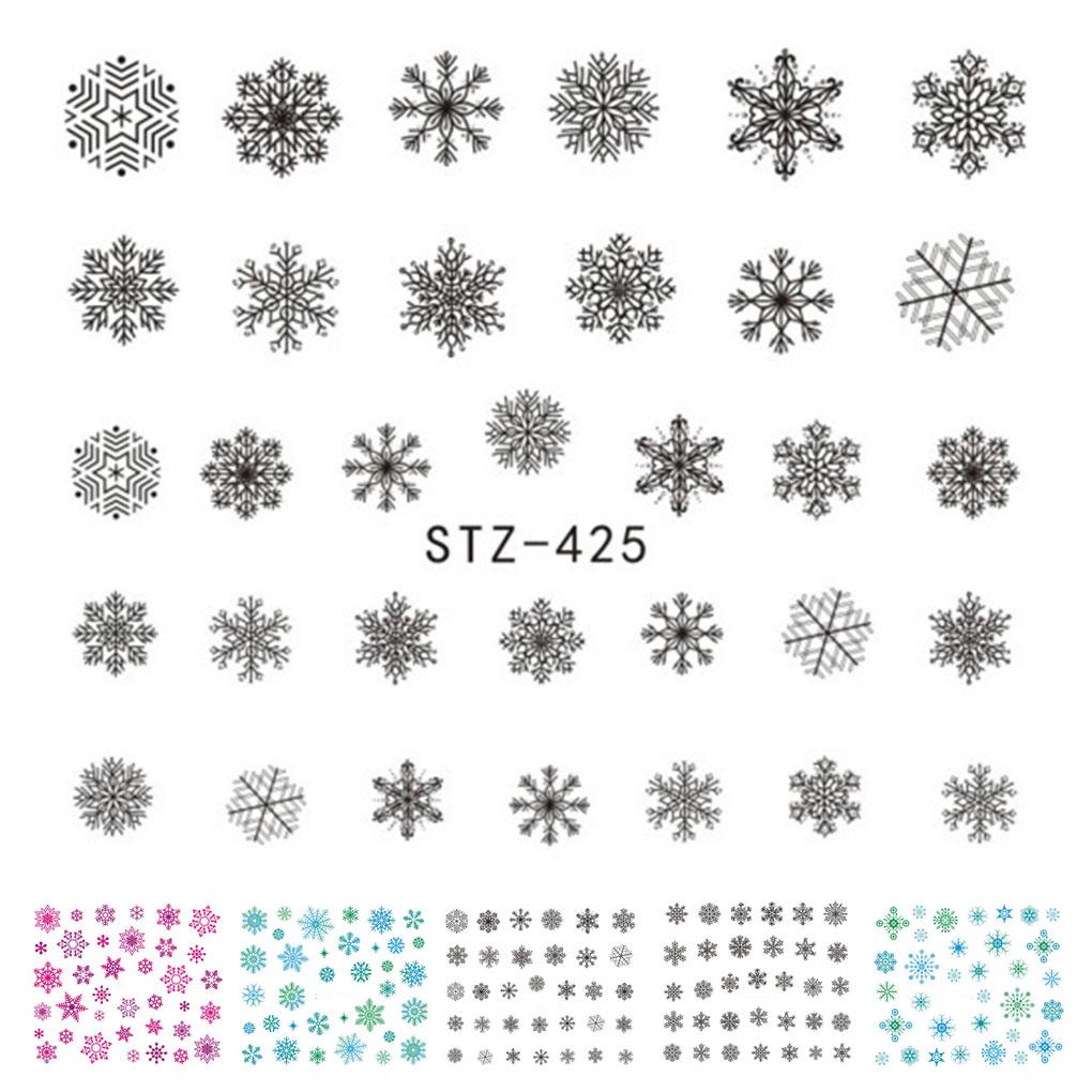 Weihnachten Schneeflocken Aufkleber Blumenwickel Kunst Abziehbilder Tattoos Party Maniküre Werkzeug