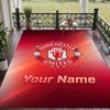 Custom Text Printed Rug Manchester United Non Slip Floor Carpet For Home Room Decor