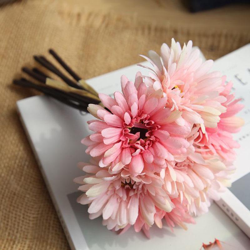 Букет искусственных цветов Шелковые Поддельные Цветы Герберы для Дома Свадебного Украшения