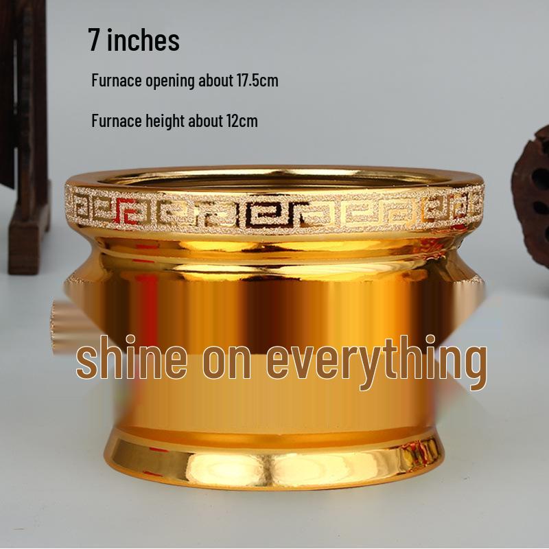 Small Ceramic Buddha Incense Burner with Golden Sand