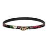 GUCCI GG Marmont Double G Buckle Double-sided Leather Belt Women's Black Width 1.778cm 847132 AAFYR 1066