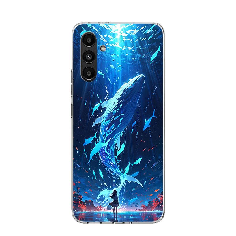Humpback Whale Sea Giant Phone Case For Samsung Galaxy A17 A16 A14 A15 A13 A57 A56 A54 A55 A53 A37 A36 A34 A35 A33 A26 A24 A25 A