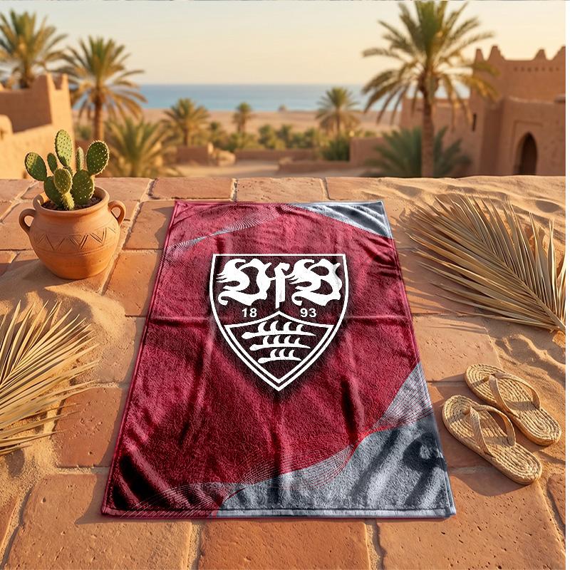 Asciugamano da Spiaggia Morbido ad Asciugatura Rapida Tema VfB Stuttgart?Asciugamano Asciutto Per Vacanze Estive Al Mare Nuoto