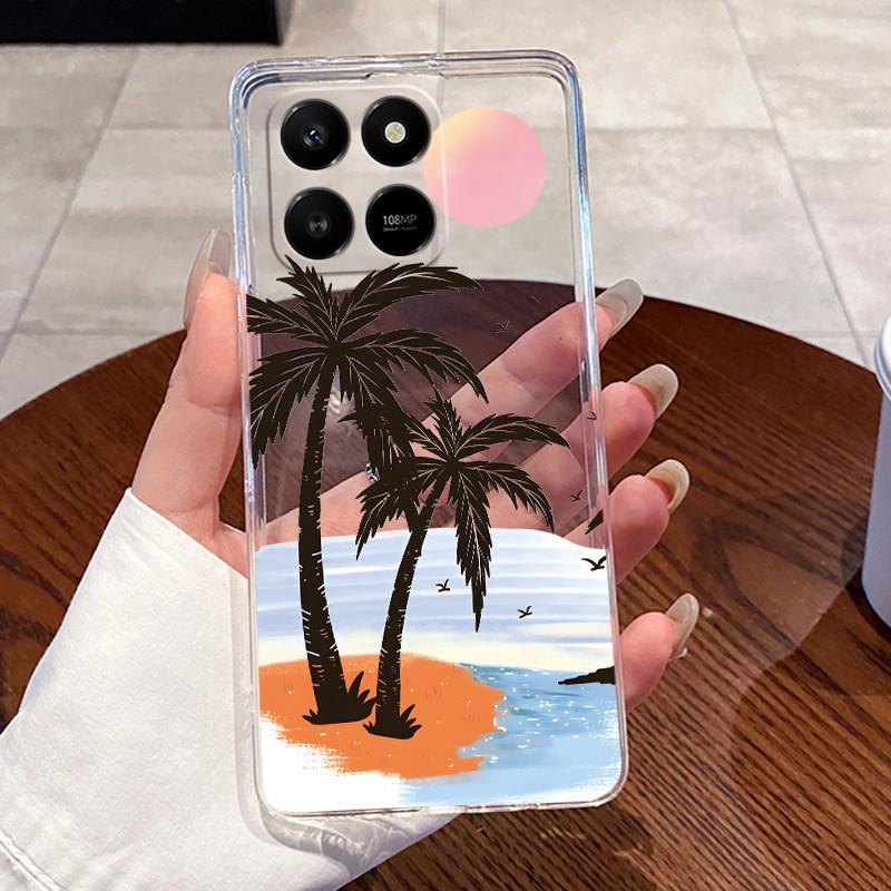 

For Honor 400 Smart X7d Case Aesthetic Luxury Cute Soft Silicone TPU Back Cover for Honor 400Smart 4G 5G Transparent Phone Case Honor X7d 4G