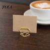 Office Memo Holder 10 Pcs Table Number Holders, Diamond Shape Photo Clips, Small Business Card Display Stands, Metal Place for Wedding Anniversary