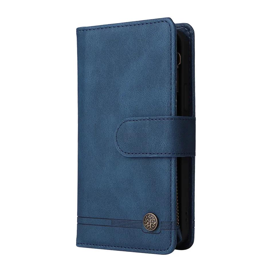 

Retro Flip Leather Case For Samsung Galaxy A05 A05S A15 A25 A14 A24 A34 A54 A13 A23 A33 A53 A73 M13 Zipper Wallet Lanyard Cover Galaxy M13 4G