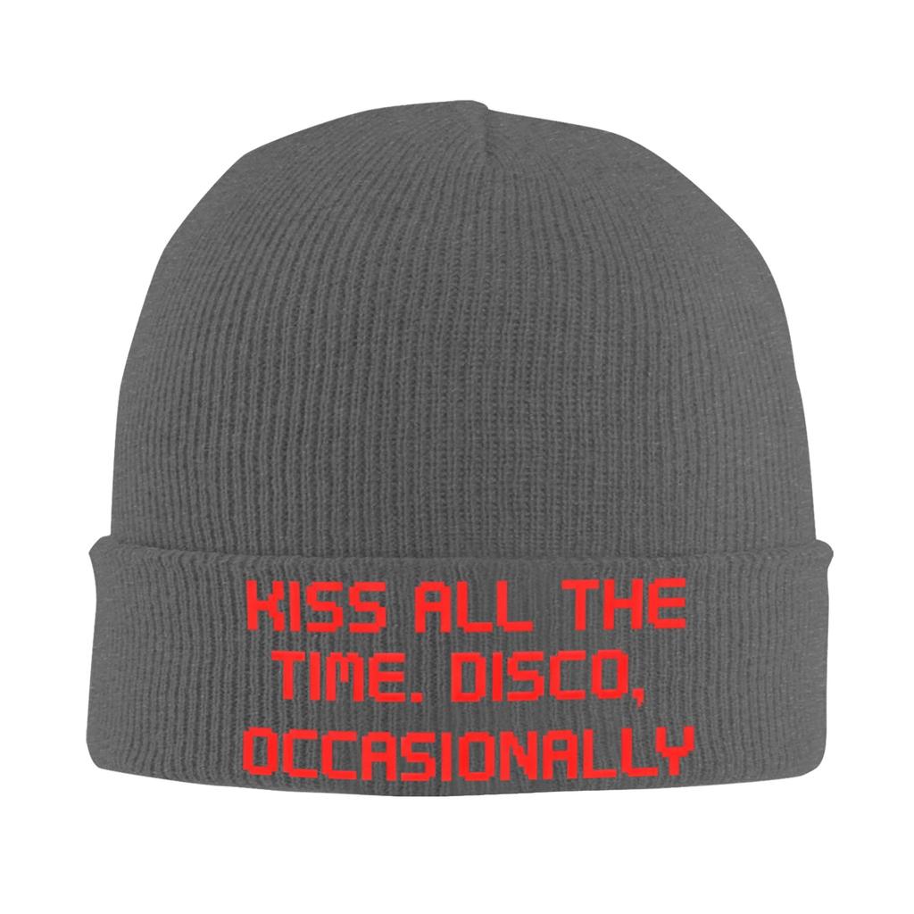 Harrys Styles Kiss All the Time Disco Occasionally Knitted Hat Beanies Autumn Winter Hats Warm Acrylic Fashion Cap Unisex Women