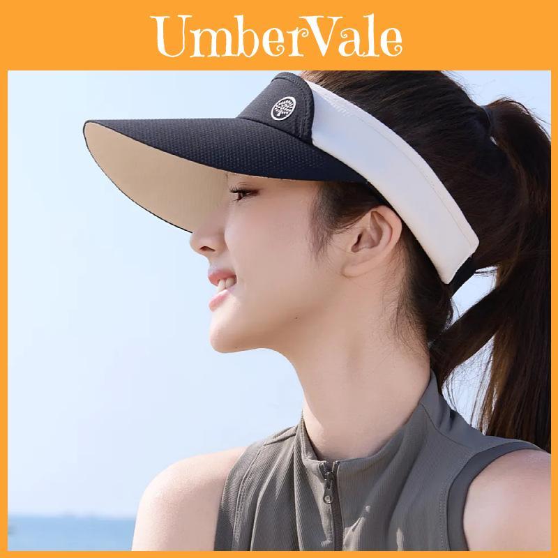 Summer Sun Protection Hat With Letter Embroidery For Outdoor Running And Cycling Enthusiasts