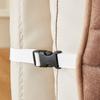 Winter Flannel Solid Color Square Sofa Cover with Plush Cushion Pad One Piece Set for Cozy Home Decor