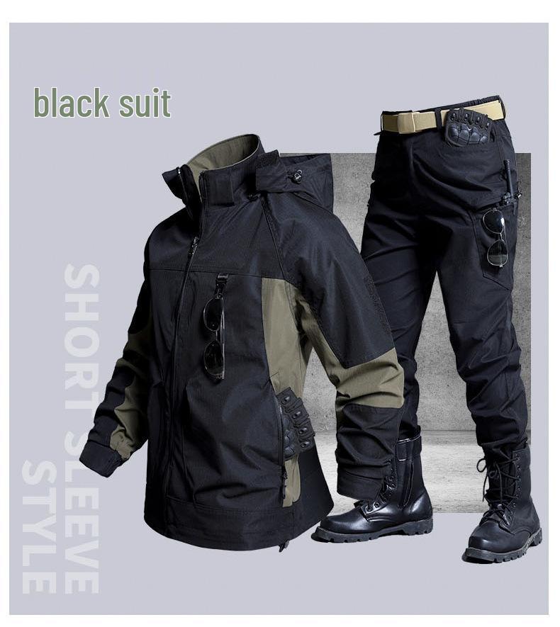 Unisex Wear-Resistant Camouflage Suit: Spring/Autumn Workwear Jacket, Plus Size, Lined for Labor Protection and Mountaineering