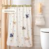 Women's Coral Fleece Cat Print Bath Towel - Thick, Absorbent, High-Grade Non-Pure Cotton Beach & Household Towel