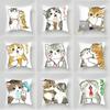 Decorative Pillowcase Cute Cat Polyester Cotton Home Decor Car Cushion Cover Sofa