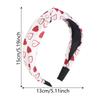 Women's Heart Print Knot Hairband Fabric Printed Pressed Hair Ring Face Washing Hair Band Stylish Accessory for Daily Use